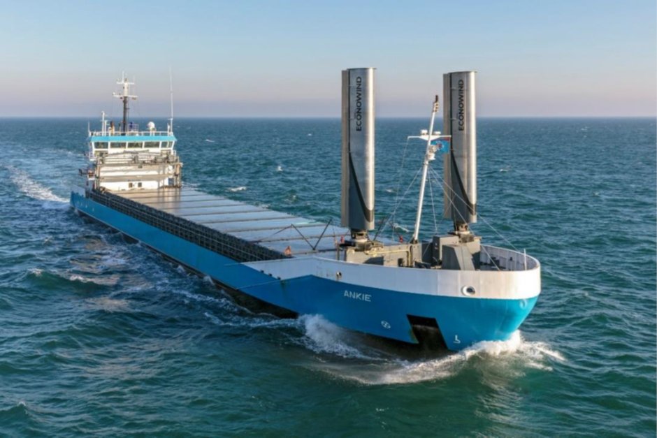 aebahub's tweet image. eConowind’s Ventifoil wind-assist technology has been deployed commercially for the first time, with two 10-metre units attached to the Dutch vessel MV Ankie. buff.ly/38Kcns7 #marine #windships #innovation #lowcarbon