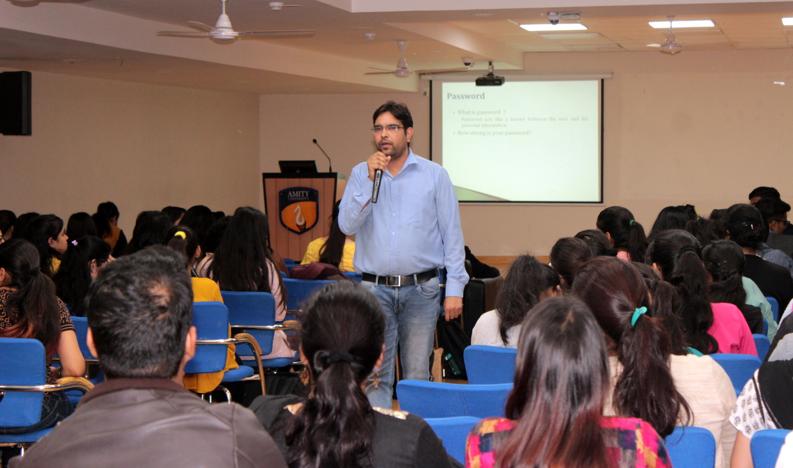 राज्य सायबर पुलिस जोन-ग्वालियर द्वारा एमिटी विश्वविद्यालय ग्वालियर में साइकोलॉजी के विद्यार्थीयों एवं फैकल्टी मेम्बेर्स को "सायबर साइकोलॉजी एवं सायबर सिक्यूरिटी" विषय पर व्याख्यान एवं सायबर क्राइम से सुरक्षा हेतु महत्वपूर्ण जानकारी शेयर की गयी |