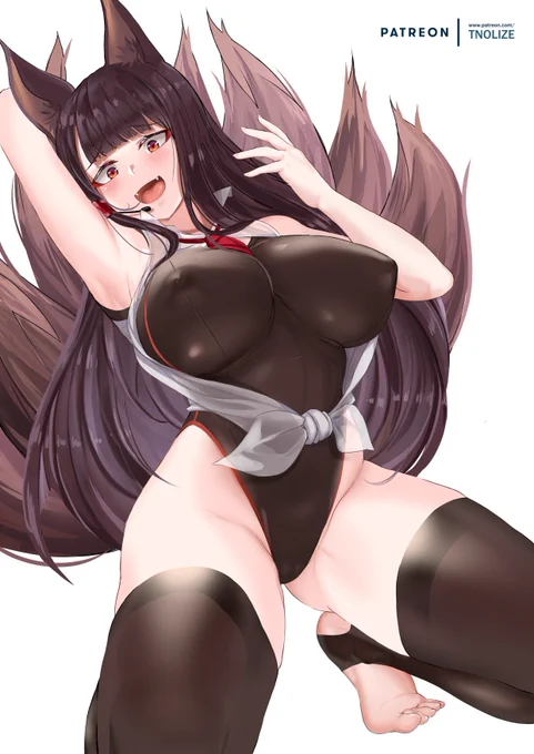 This will be first version that I will be posting, the original plan were that I draw a lot of lewd stuff on her, which will be in the future, so stay tuned.

#アズレン #AzurLane #アズールレーン #赤城 #akagi #水着 
