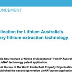 Image for the Tweet beginning: #ASX Announcement: Lithium Australia NL