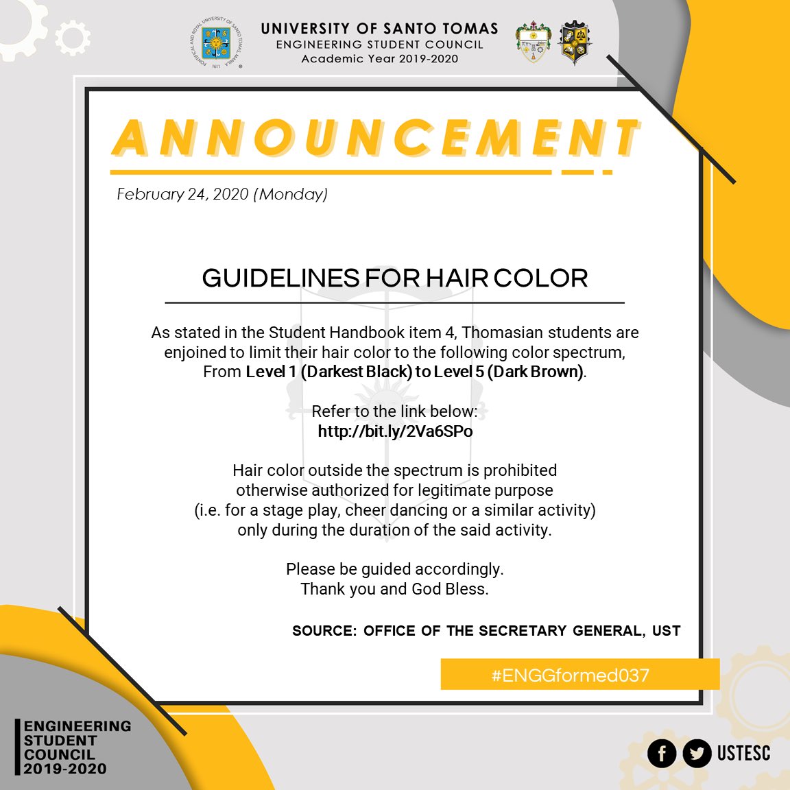 توییتر \ UST Engineering SC در توییتر: «#ENGGFORMED: GUIDELINES FOR HAIR COLOR Thomasian students are enjoined to limit their hair color to the following color spectrum. Hair color outside the spectrum is توییتر \ UST Engineering SC در توییتر: «#ENGGFORMED: GUIDELINES FOR HAIR COLOR Thomasian students are enjoined to limit their hair color to the following color spectrum. Hair color outside the spectrum is