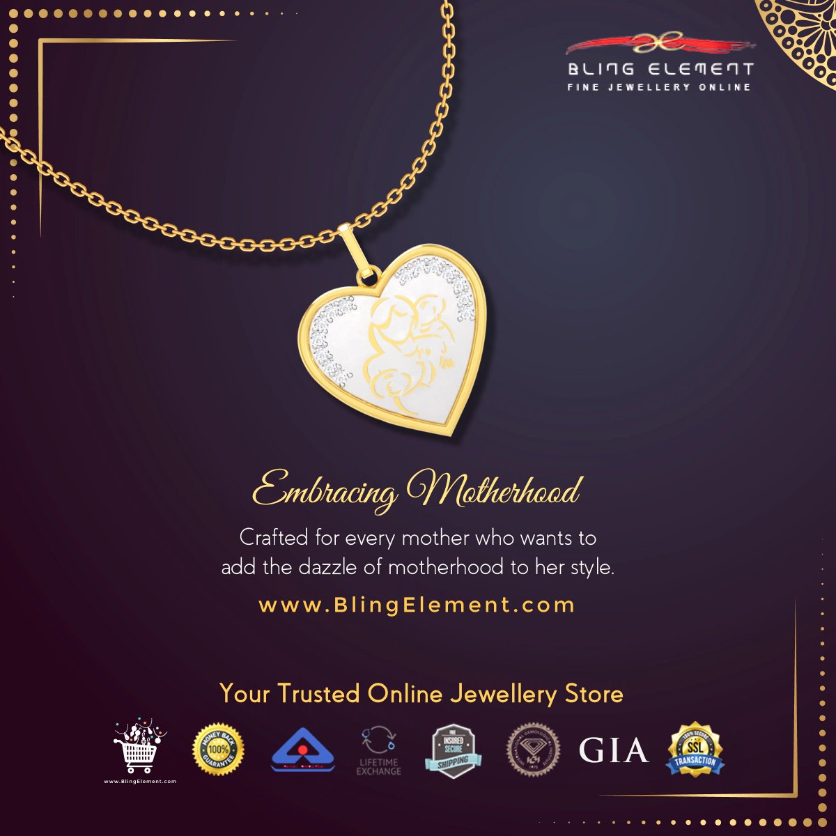 Blingelement1's tweet photo. A design that is classy and elegant, the pendant is a way for you to embrace the love for your child.

To grab this beautiful Lovely Mom Pendants, click - https://t.co/fhaxLxLE3T
.
.
.
#BlingElement #MotherChildJewels #LovelyMomPendants #JewelsforMothers #OnlineJewelleryStore https://t.co/S6BR6JbyMy