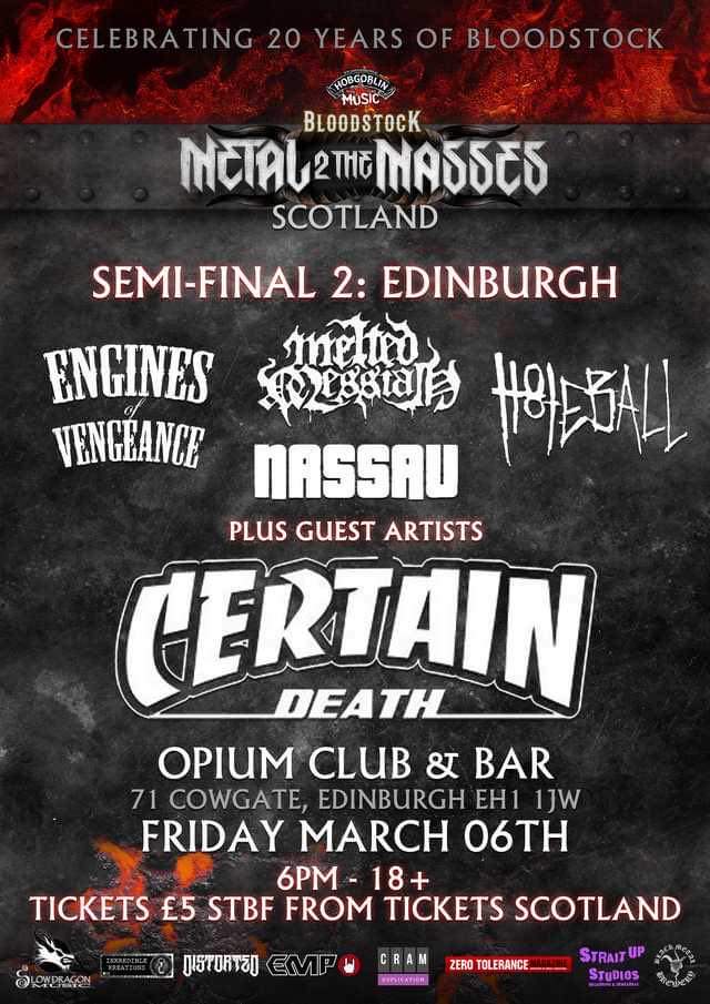 Ladies n gents....CERTAIN FUCKING DEATH!!!!! tickets still available!!!! might no be for long though.  \m/