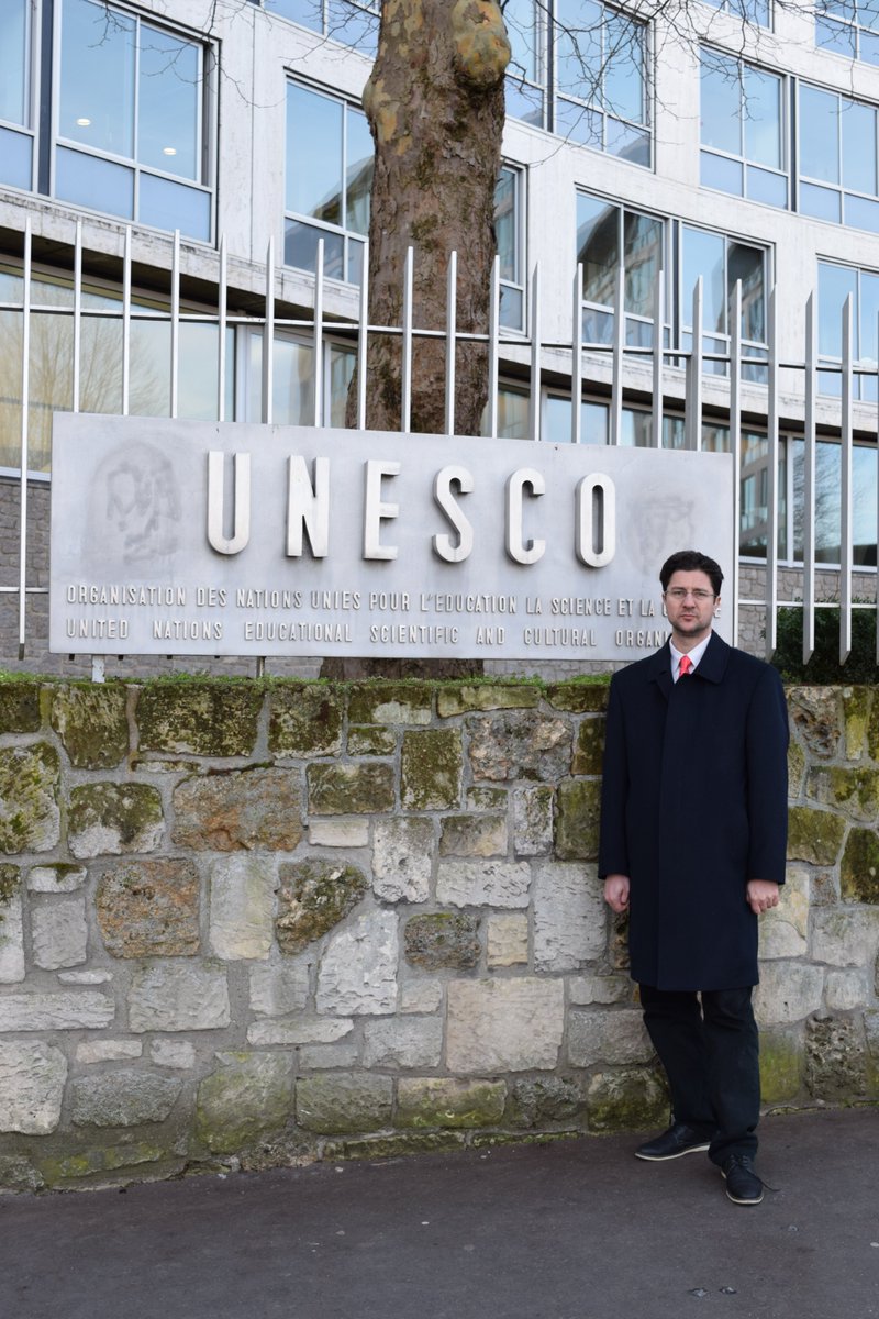 UnescoConeect's tweet photo. D. Emmanouloudis &amp; G. Zaimes from the @UnescoConeect visited the UNESCO headquarters in Paris to discuss with Ms Inga Nichanian UNITWIN/UNESCO Chairs Programme, Section of Higher Education on how to enhance the collaboration with other UNESCO ch. &amp; improve Con-E-Ect effectiveness https://t.co/qbh0L6ANVw