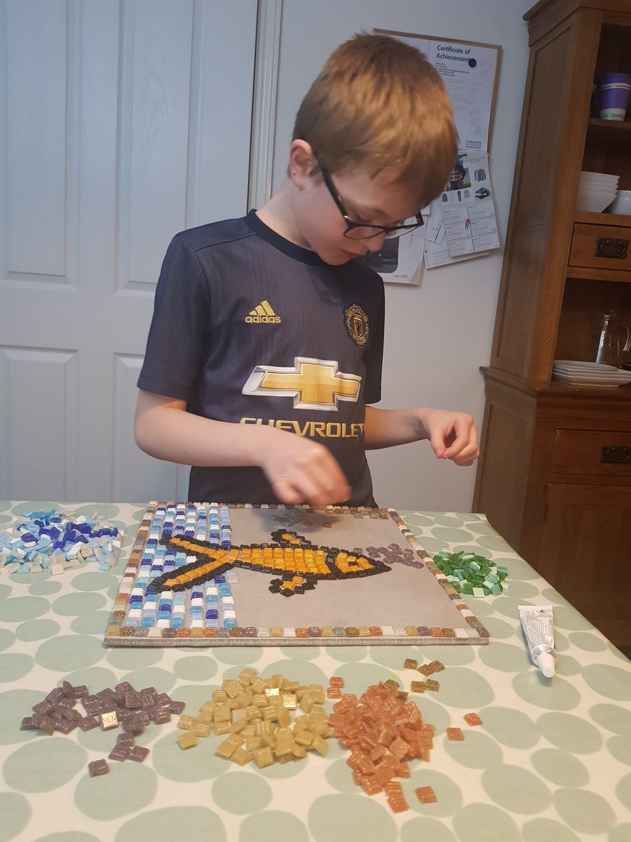 @TarvinPrimary Alex busy creating his roman artefact #halftermproject