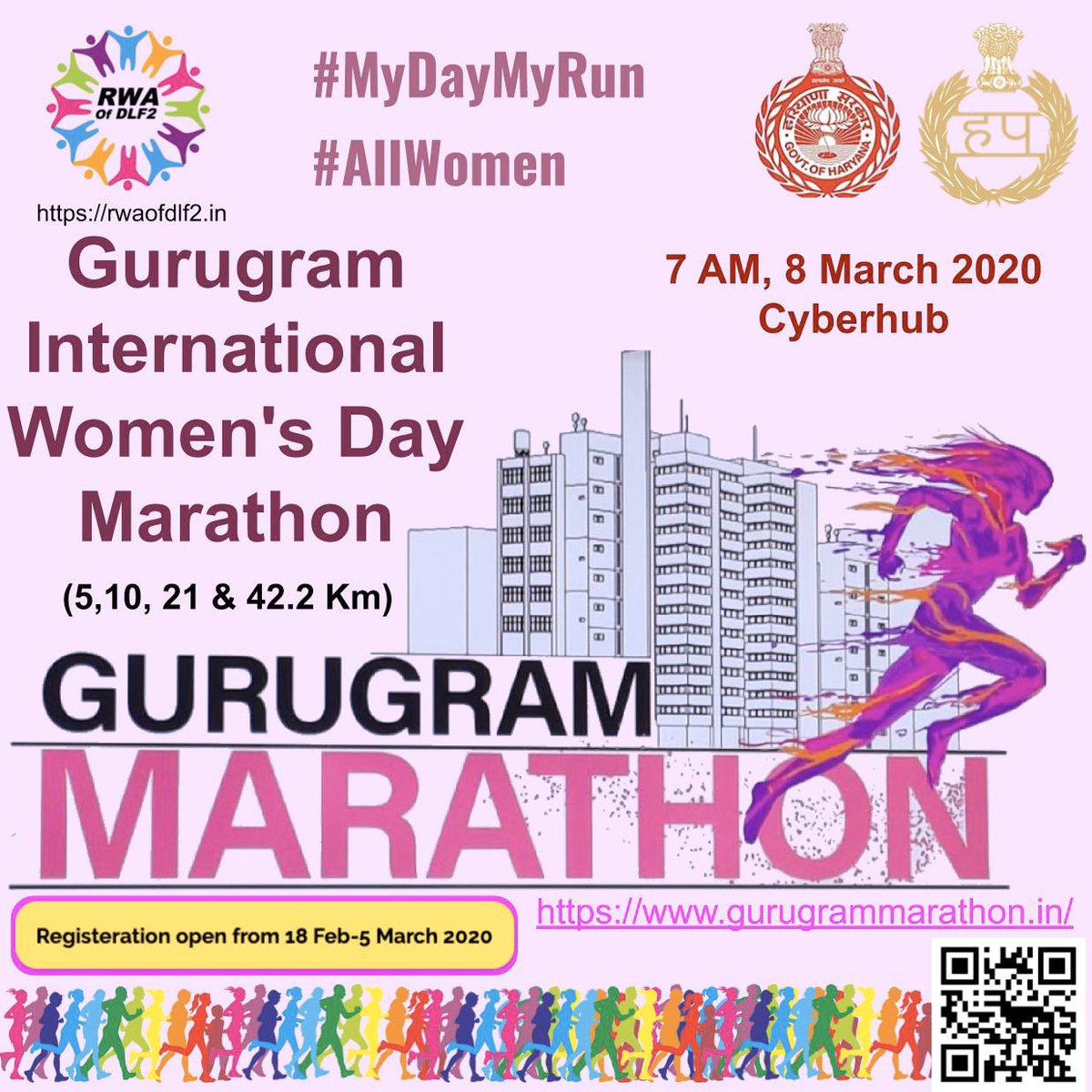sonalgoelias's tweet photo. Hey All Ladies ; 
Don’t Miss &amp; Participate in 
#GurugramMarathon2020 #AllWomen 🏃‍♀️ #IWD2020 
Visit https://t.co/v9aFDpQJkh for registration 
@cmohry @gurgaonpolice 
@opsinghips @Dist_Admin_Ggm 
#WomenOccupyPublicSpaces 💐 https://t.co/lbOQqR3UOu