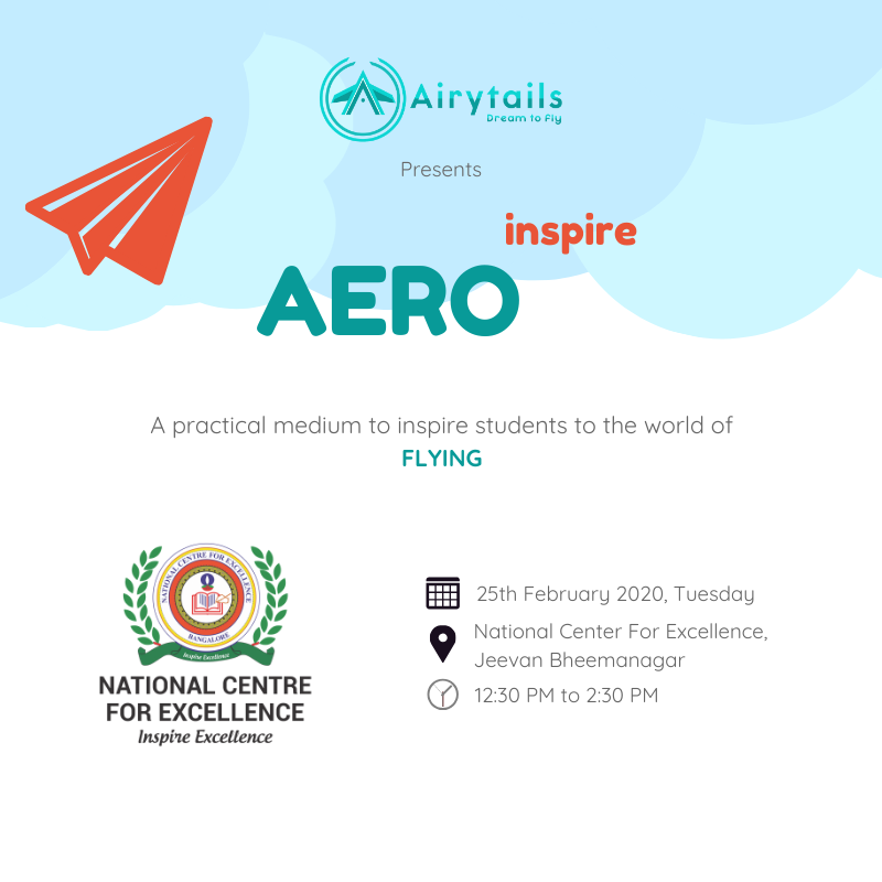 Airytails's tweet photo. We are at National Centre For Excellence to inspire 100+ students to the world of AERO through our Aero Inspire - A practical medium to inspire students to the world of FLYING.

To organize "AERO inspire" workshop at your school write to us at connect@airytails.com

#airytails https://t.co/6QzCEK6HOi