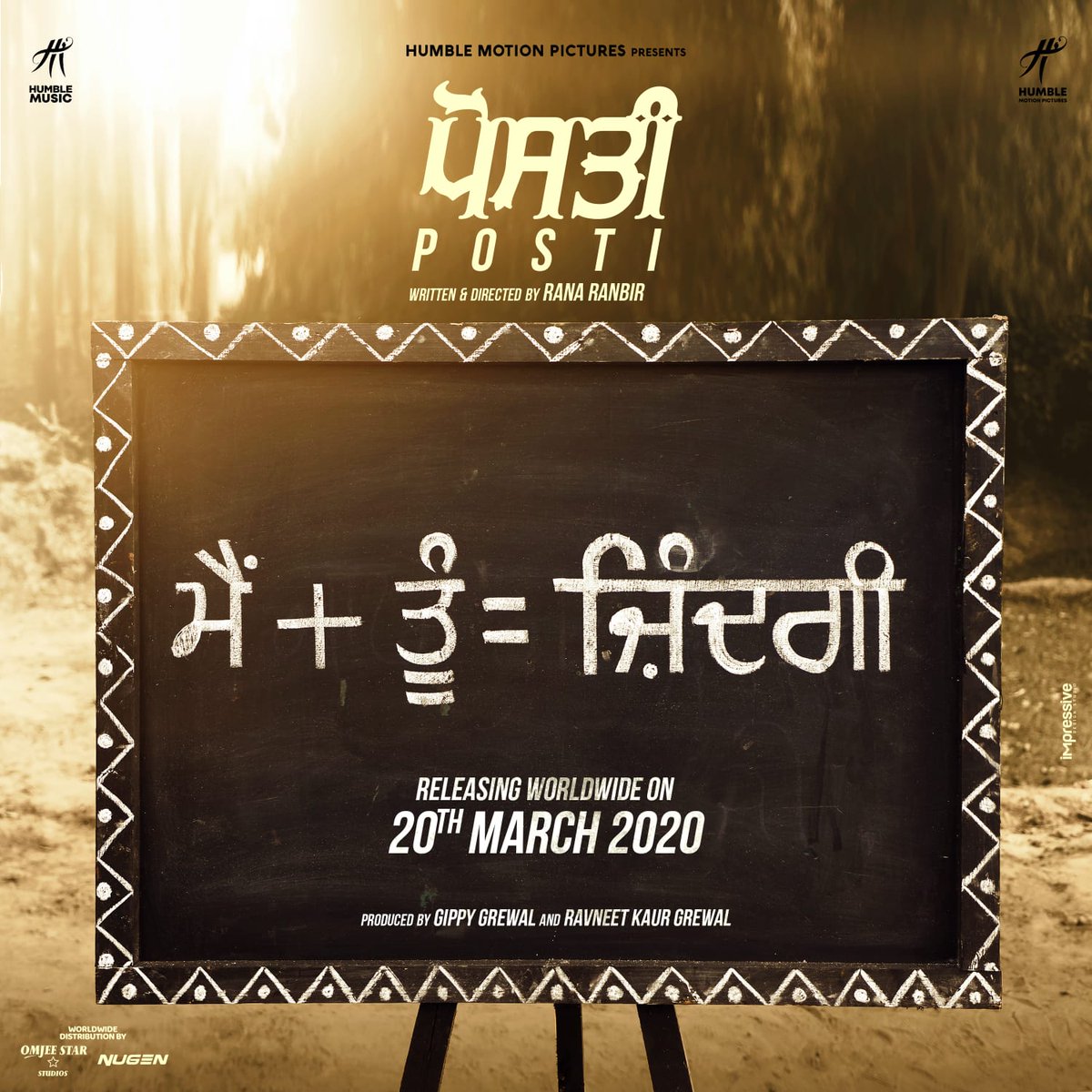 ਮੈਂ +ਤੂੰ =ਜ਼ਿੰਦਗੀ 

MOVIE  RELEASING ON 20th MARCH 2020
#RanaJangBahadur
#ranaranbir  
<a href="/GippyGrewal/">Gippy Grewal</a>
  
<a href="/HumbleMusic/">Elaine Mitchell</a>
 #Posti 
<a href="/OmjeeGroup/">Omjee Group</a>
  #PrinceKanwalJitSingh #RaghveerBoli 
<a href="/BABBALRAI9/">Babbal Rai</a>
 
<a href="/surilieggautam/">Surilie</a>