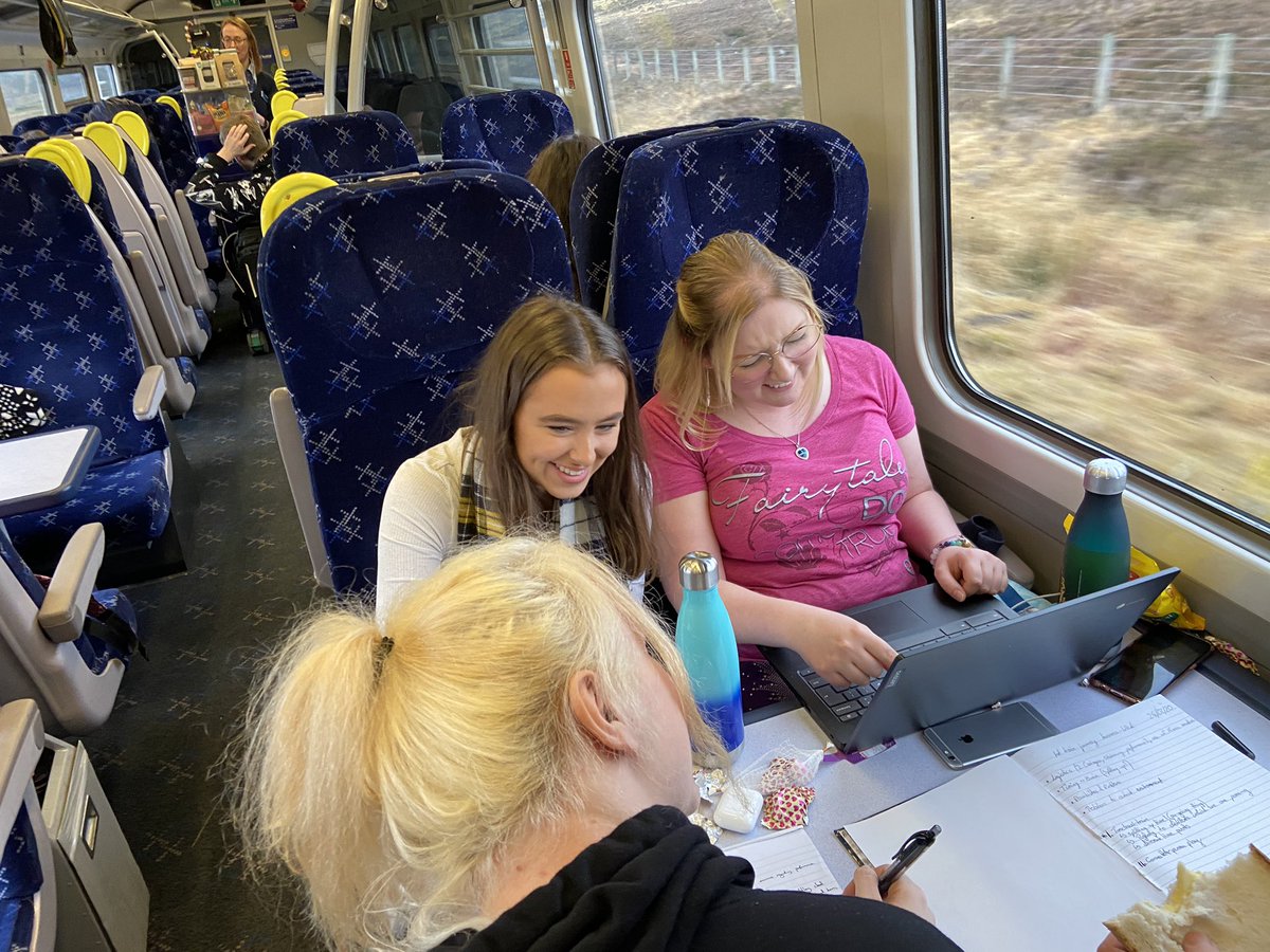Steph_Smart's tweet photo. HNC students hard at work! @ic_uhi @UHI_Drama @ScotRail #devising #theatre #highlands #northline #recon #inverness #wick #acting #students https://t.co/8ADC1gSkBZ