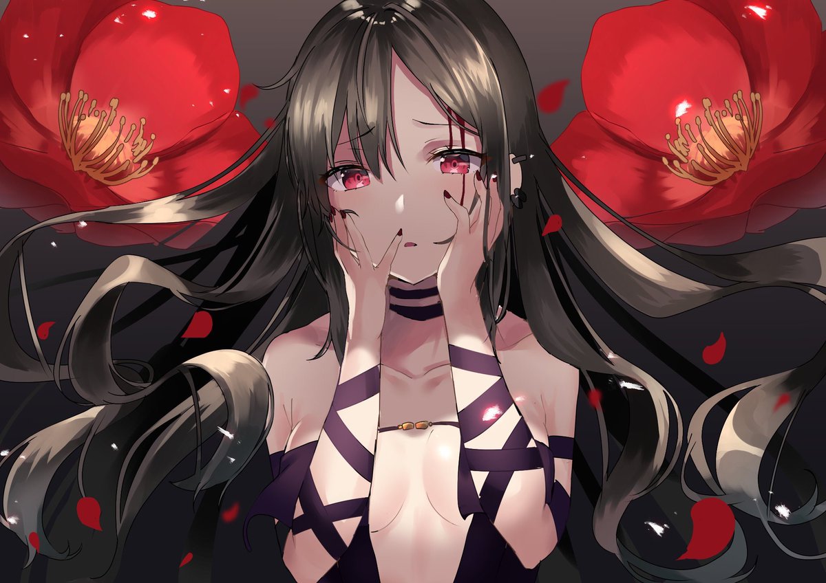 虞美人(Fate) 「同じような構図なので

←実装当初に描いたぐっちゃん
→ここ1週間で描いたぐっち」|ゆーFOUのイラスト