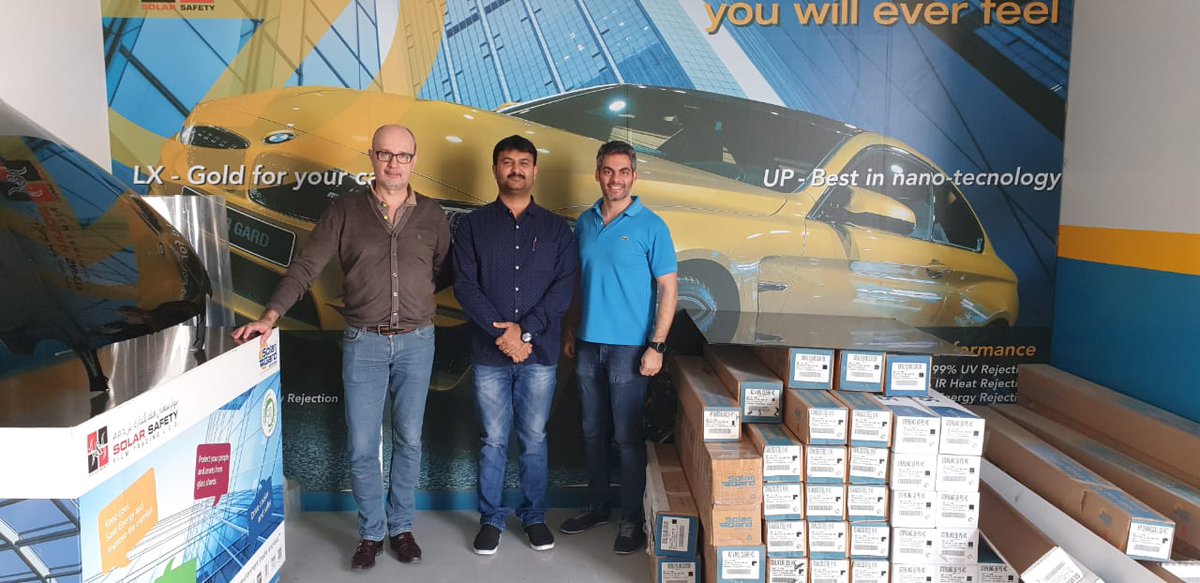 SolarGardME's tweet image. Novel Pereira from @Solarandsafety our fabulous and loyal #SolarGardPartner in UAE for many years!! 🌟🙌💪 #SolarAndSafety #SolarGardPartner #UAE #NovelPereira #LoyalSolarGardPartner

@PeterStaelens2 Solar Gard EMEA Regional Manager &amp;amp; @marcellino2011 Market Manager Middle East