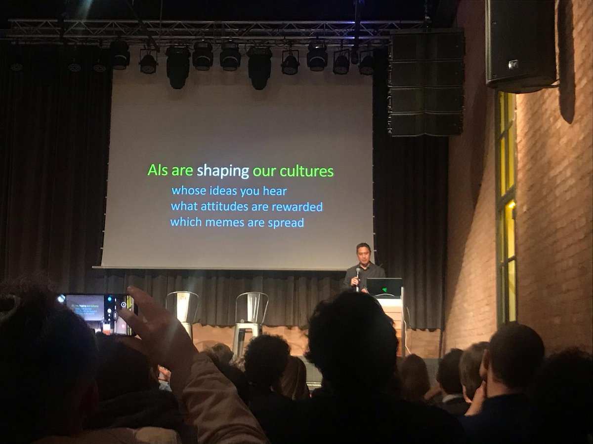Interesting thoughts from <a href="/dekai123/">De Kai</a> on how we are perpetuating abusive speech and echo chambers when training #AI. Instead, we should encourage diversity, empathy and respectful comms.
<a href="/tech_eu/">Tech.eu</a> <a href="/MobileSunday/">Mobile Sunday 2020</a> #vleadersmobile #mobilesunday #venturelab #TechSpiritBarcelona