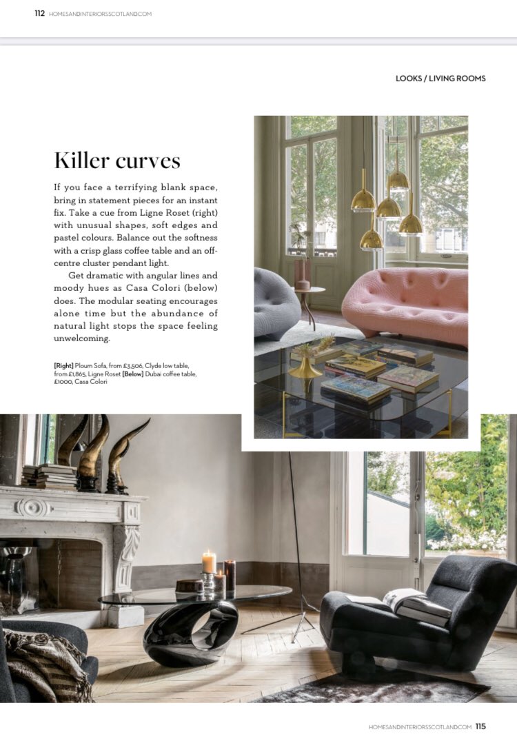 Thank you to @HomesIntScotMag for publishing the photo of one the piece of furniture available at Casa Colori on-line store. #interiordesign #interiorinspiration