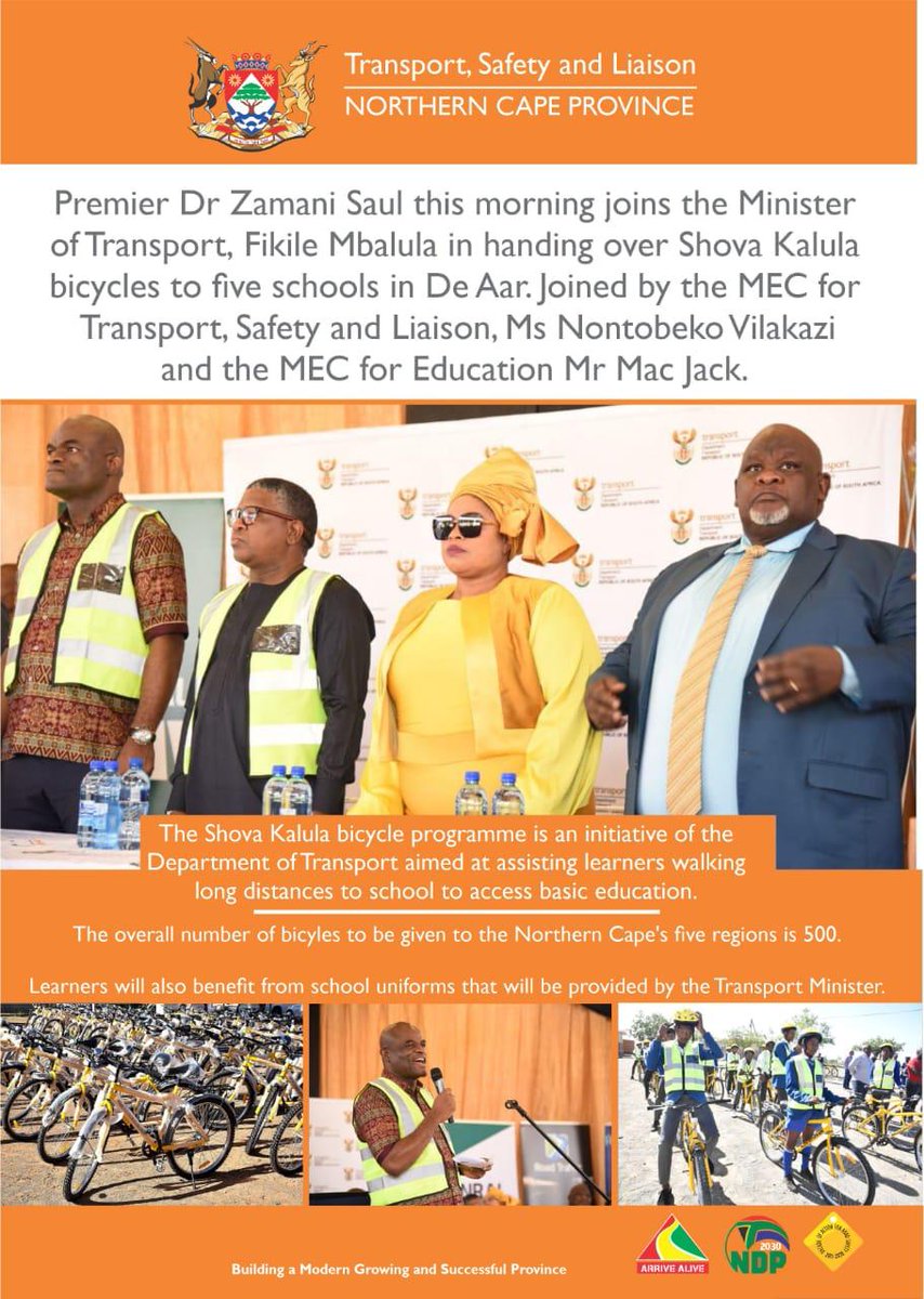 #ShovaKalula #AModernGrowingSuccessfulProvince @DoTransport @NCape_Education @zsaul1 @MbalulaFikile @AyandaAllieP