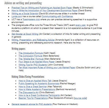 NickArtFitz's tweet photo. I thought I'd again share a doc of economics resources I &amp; fellow UCT students found useful while studying at the SoE. Metrics &amp; Micro cheat sheets. Stata &amp; data work tips. Writing &amp; presenting guides. Book &amp; podcast recommendations. Also, the perfect class essay Word template. https://t.co/KkMI4ua3TH