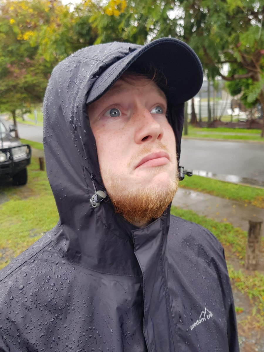 de_merlyn's tweet photo. Havent been posting at all recently (too busy getting mine) so heres a couple rainy pictures of ben with and his ginger beard. https://t.co/LWwpIM69Md