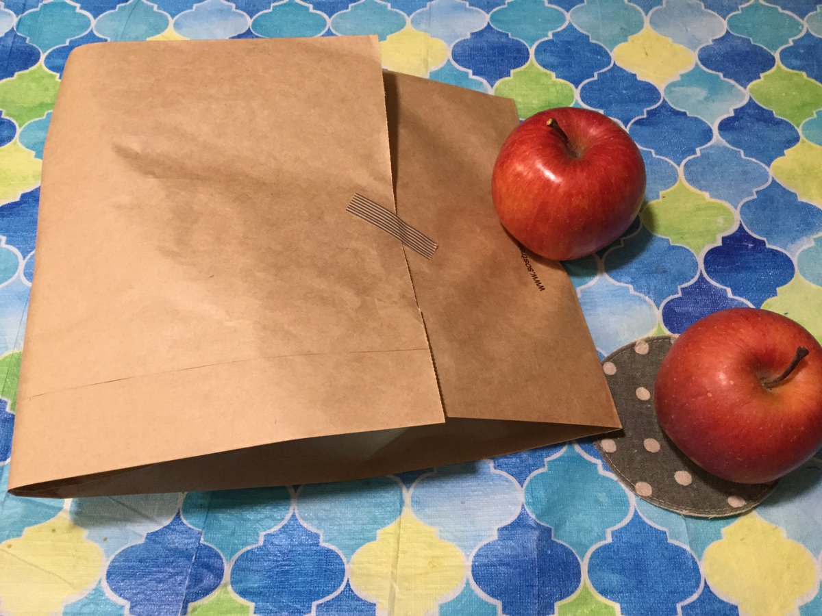 Mog Neko モチーフにゃ デッサン 鉛筆 りんご 紙袋