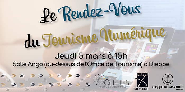 🙌 @LePoleTES, @DieppeTourisme, et @dieppemaritime, vous donnent rendez-vous le 5 mars pour les Rendez-Vous du Tourisme Numérique, afin de découvrir la richesse de l’écosystème numérique normand. ✅ Plus d'infos 👉bit.ly/32epQG5