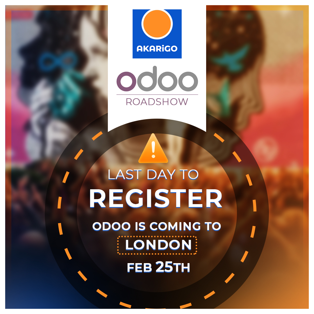 Akarigo1's tweet image. Last day to register, don&apos;t miss the opportunity to experience  the best of Odoo

Register using the link below:

odoo.com/event/odoo-roa…

 #akarigo #odoo #odoo2020 #odoouk #odoogoldpartner #businesssoftware #odooevent2020 #odooevent #odoonewversion