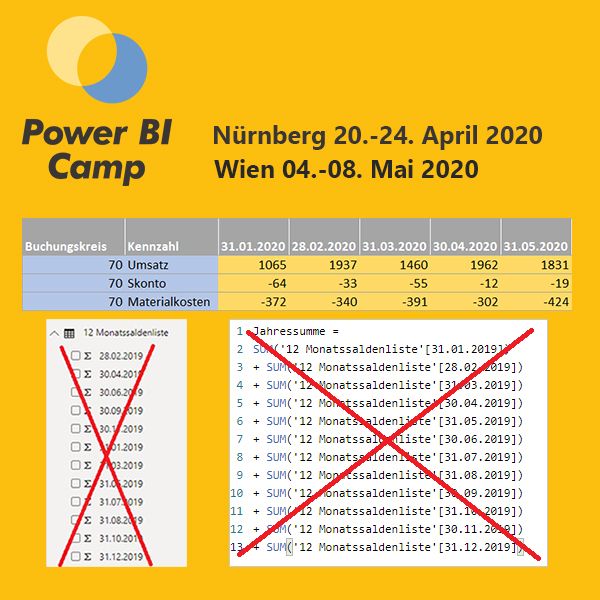 LinearisBI's tweet image. 12-Monatssaldenliste in #powerbi und #tabularmodel - No-Go Datenmodelle erkennen und transformieren. Mehr dazu im Training "DAX & Datenmodellierung" beim #powerbicamp in Nürnberg (22./23. April) und in Wien (04./05. Mai). #dax #datamodel
Jetzt anmelden! linearis.at/bi-trainings/p…