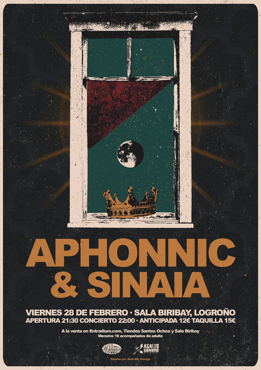 AsaltoSonoro's tweet photo. ❌CONCIERTOS FIN DE SEMANA❌
🟥Viernes 28
@SonsofAguirre &amp; @ScilaBand en la sala @stagelivebilbao de #Bilbao
@sinaia en la sala @BiribayJazzClub de #Logroño
🟥Sábado 29
@sinaia en la sala #TheGarageGasteiz de #Vitoria ¡CAMBIO DE SALA!
#SonsOfAguirre #Scila #Sinaia #AsaltaElFinde https://t.co/niMtrHmxxa