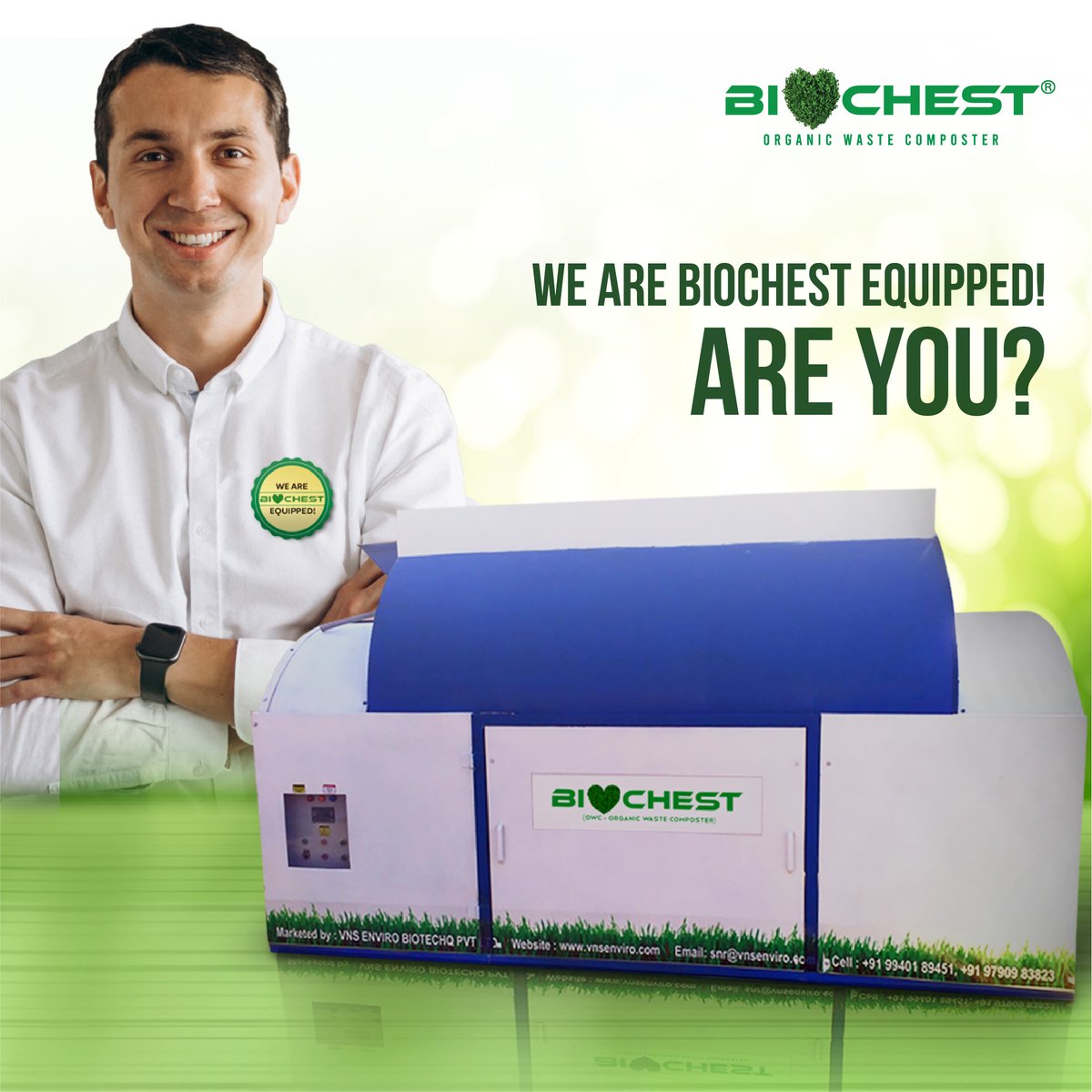 Bio_chest's tweet image. #Biochest converts the waste into compost, effectively managing odour from putrescible waste and keeps away any insects.
Book now and you too can make useful organic manure for your garden.
For more, visit vnsenviro.com
#OrganicWaste #CompostingMachine #Chennai