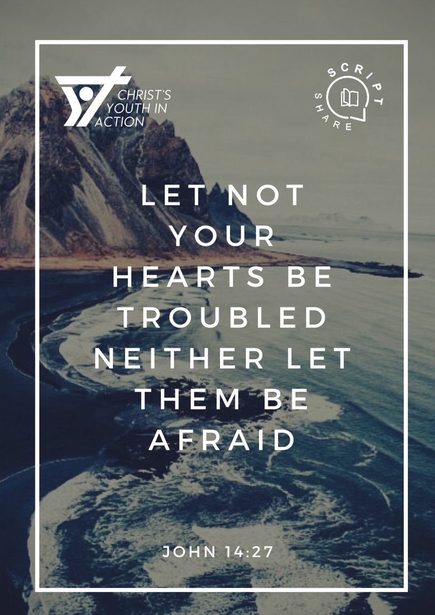 ScriptShare 🌟 A compilation of reflections, quotes, passages and words from the Lord coming from the prayer time of people from CYA-UST

Here’s a passage from John 14:27