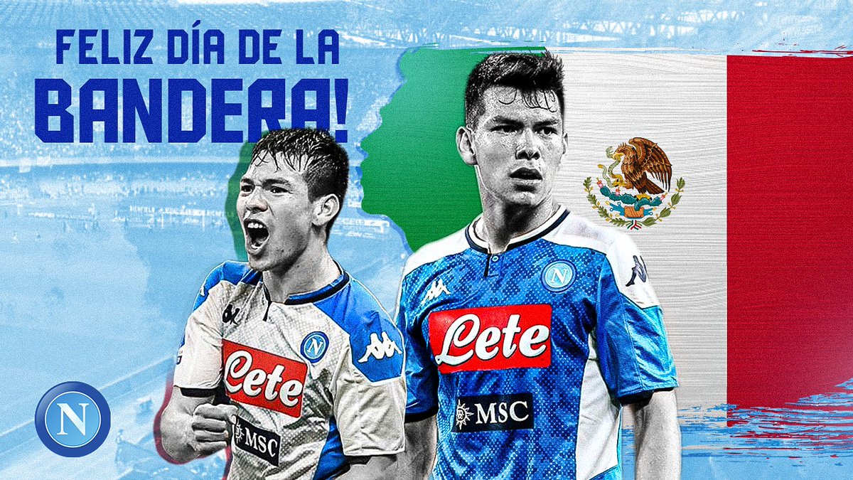 Muy feliz #DiaDeLaBandera para todos los mexicanos. 🇲🇽🙌

#ForzaNapoliSempre 💙