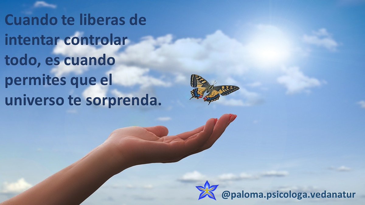 PalomaVedanatur's tweet photo. Cómo nos cuesta dejar de controlar pero sólo así podemos fluir con lo que el universo nos tiene preparado, sino vivimos forzando e intentando controlar lo incontrolable. 💜
#InvierteEnBienestar
#NoControles
#CitasDeVida https://t.co/icj3e9TdDr