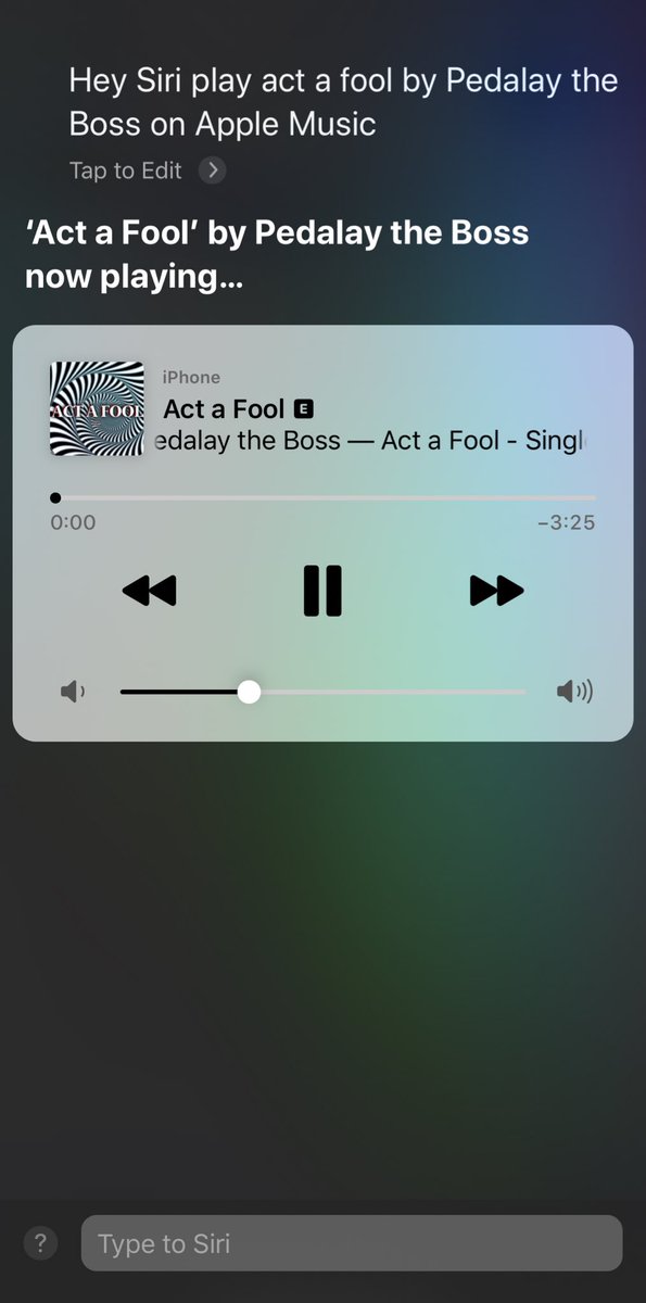SmokeBreakRcrds's tweet image. Hey #Siri, 
Play #ActAFool by @PedalayTheBoss on @AppleMusic