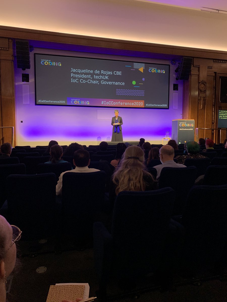 Sheila Flavell CBE (@sheilaflavell1) on Twitter photo The amazing <a href="/JdR_Tech/">Jacqueline de Rojas CBE</a> kicks off the <a href="/IoCoding/">Institute of Coding</a> conference with a great speech about the need for greater diversity The amazing <a href="/JdR_Tech/">Jacqueline de Rojas CBE</a> kicks off the <a href="/IoCoding/">Institute of Coding</a> conference with a great speech about the need for greater diversity