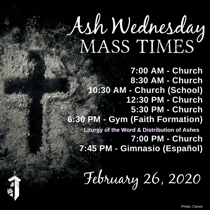 NativityBrandon's tweet image. This Wednesday is Ash Wednesday. Here are our Mass times at Nativity so you can make plans to join us as we begin the Season of Lent.
