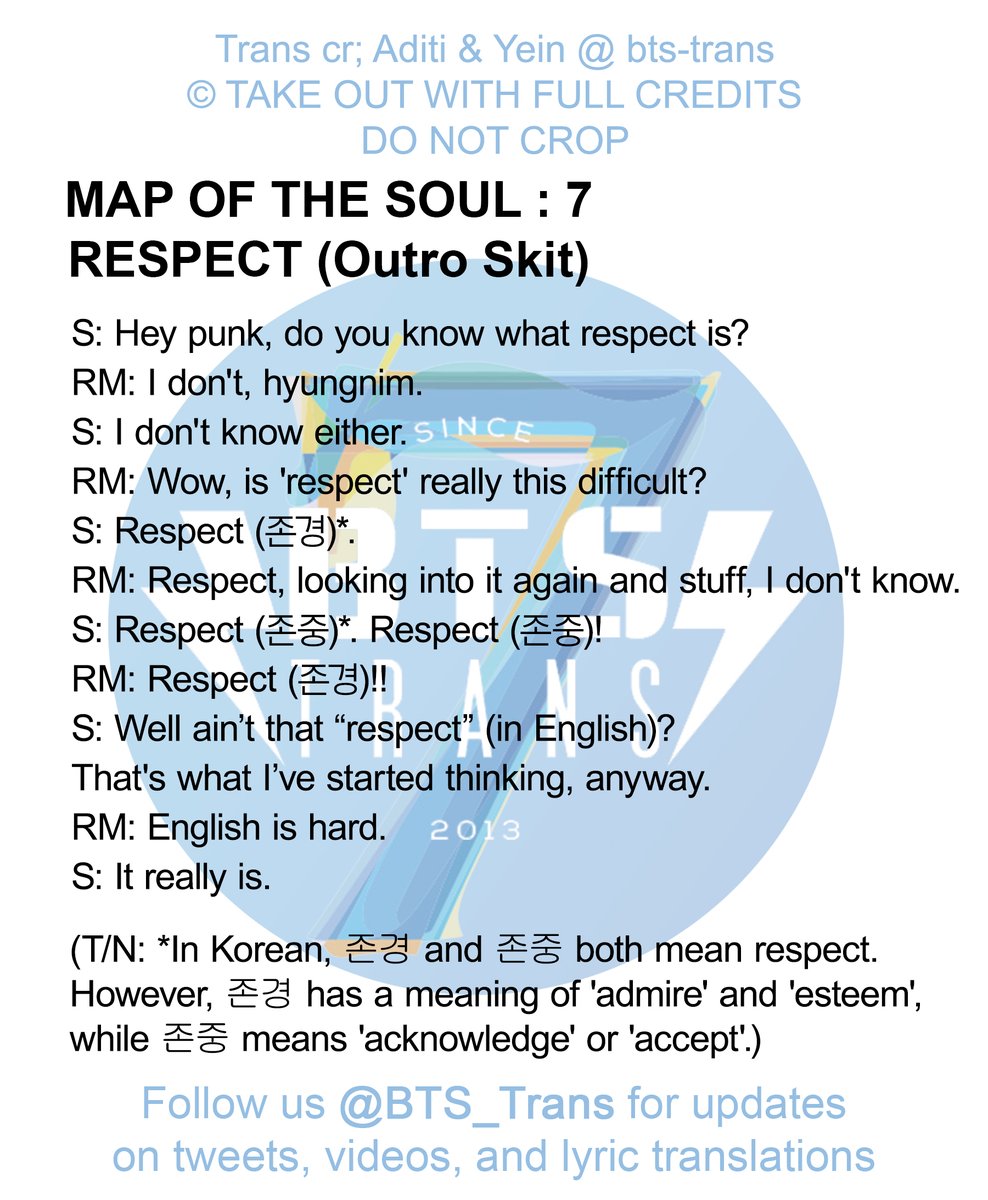 X-এ rin⁷ 📒✒️: BTS - Respect (lyrics English translation) @BTS_twt   / X