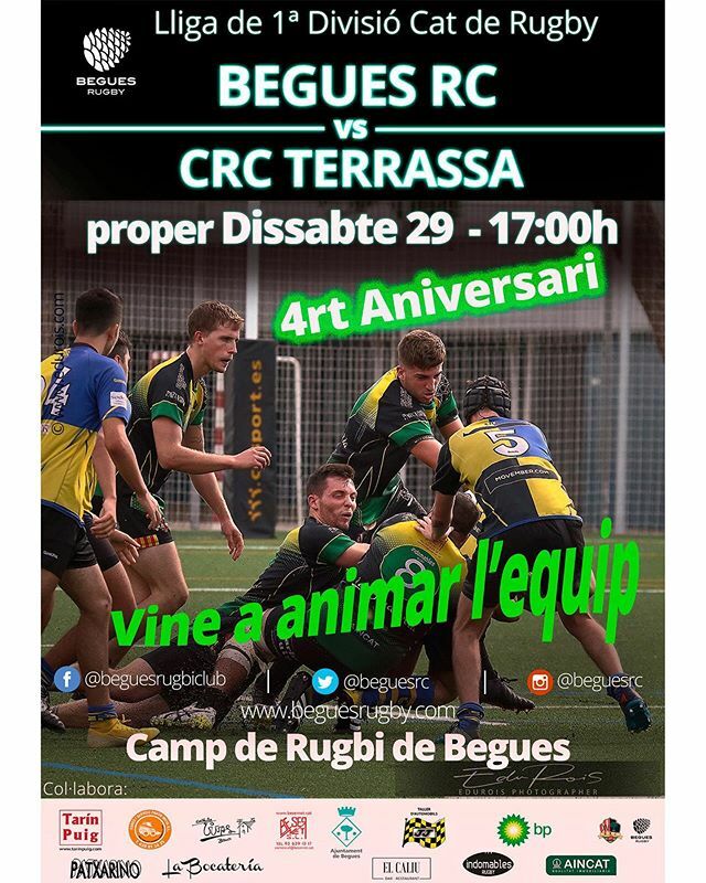 beguesrc's tweet photo. 🎙Dissabte tenim un partit molt important, coincidint amb el 4rt aniversari del club. 
Fem que vingui tothom al camp a animar i gaudir d'un dia de rugbi!! #fempinya 💚💛
#rugby #rugbycat #rugbyfamily #beguesrugbyclub #begues #torrellesdellobregat #gava https://t.co/m9GpMH5J3g https://t.co/iaxXIgWsQC