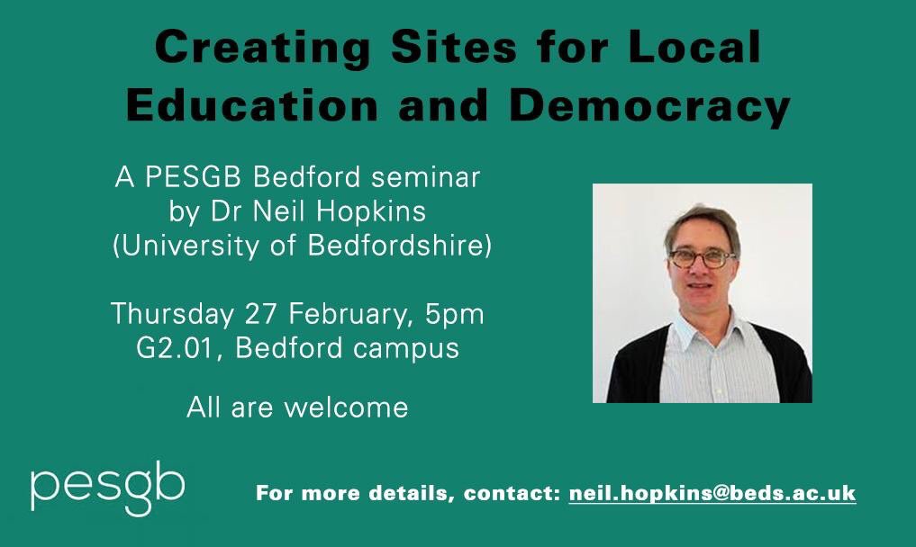 Tickets still available for @neilhopkins22 talk on Henry Morris and #Cambridgeshire Village Colleges ⁦<a href="/_BBLE_/">BBLE</a>⁩  ⁦@UoB_TE⁩ @UoB_SEEL ⁦<a href="/PhilOfEdGB/">PESGB</a>⁩ ⁦<a href="/aefpbeds/">AEFP</a>⁩