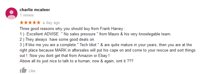 FrankHarveyHiFi's tweet photo. Why should you shop at Hifix? 🤔 We aim to deliver above and beyond, here's 3 reasons why Charlie enjoyed his stay at Hifix! #Google #Review #Hifix #Coventry https://t.co/5OUtCNRZhz