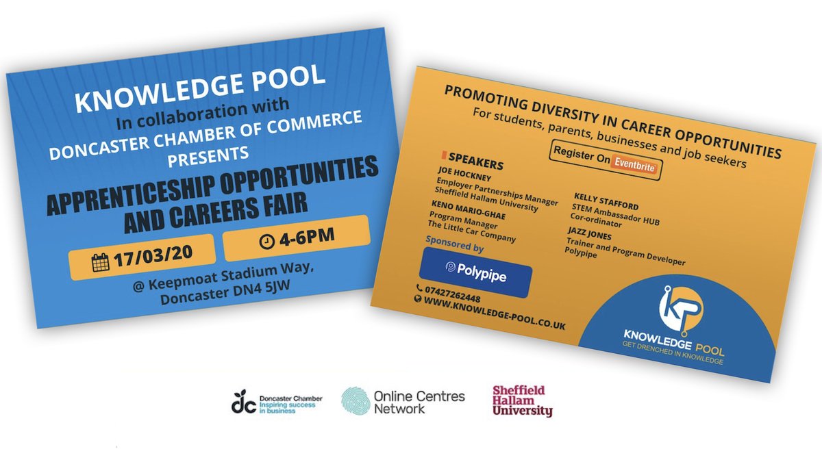 ncdoncaster's tweet photo. Make the most of the upcoming opportunities regarding careers and apprenticeships! https://t.co/1CxMIvIY2E