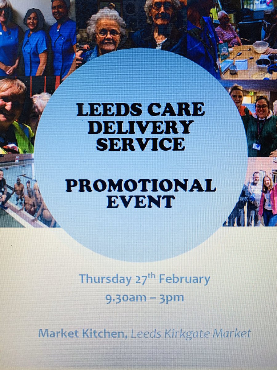 Come celebrate with us this Thursday all the great things that are happening in Care Delivery Service. 🎈🎊#LCCCareDeliveryService #LeedsCityCouncil @care_lcc @LCC_ExtraCare @LCCDayOps_CN_ @LCCDayOps @LCCDayOps_MH_ @LCCDayOps_BAME_ @LCCRecoveryHubs @LeedsTHUs @KirkgateMarket