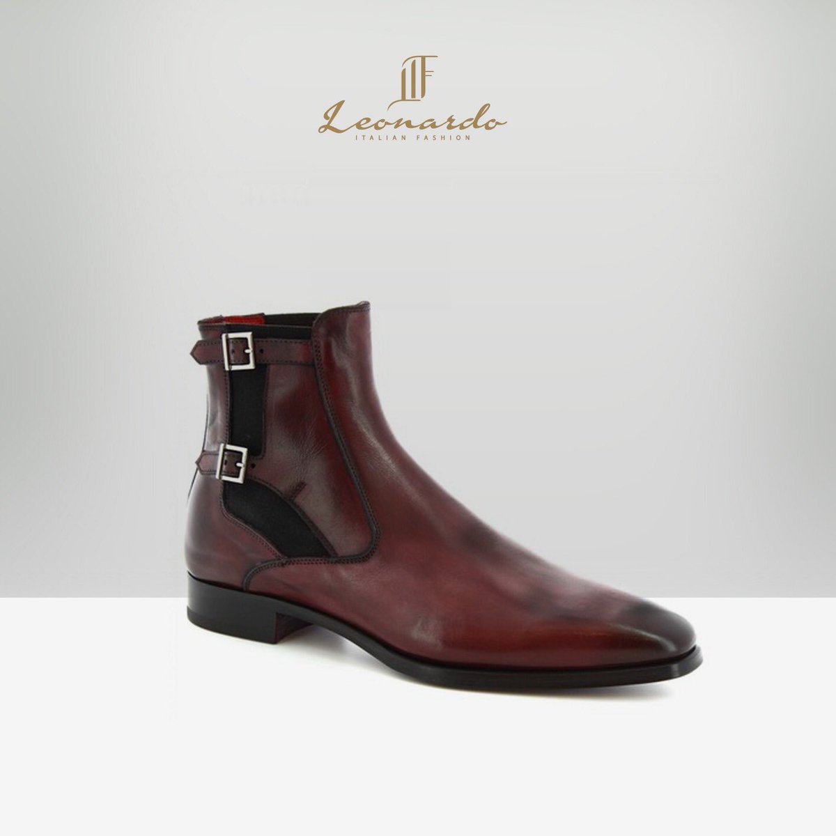 Leonardo handmade double monk ankle boot. A burgundy unique beauty made of calf leather for men with taste.
.

#leather #leathershoesmen  #mensfashion #calf #calfleather #handmadeleather #doublemonk #ankleboots #shoestore #shoesoftheday #onlineshop