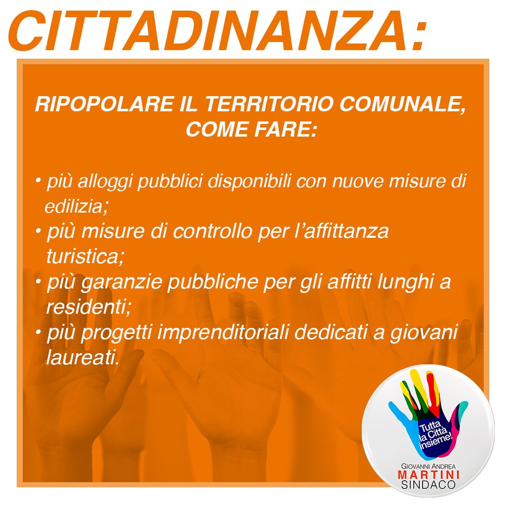 GAndreaMartini's tweet photo. #PillolediProgramma 👨👩👧👦
Ripopolare la Città, come?
#TuttalaCittàinsieme per #VoltarePagina #GAM #Venezia https://t.co/aJho6B86Gl