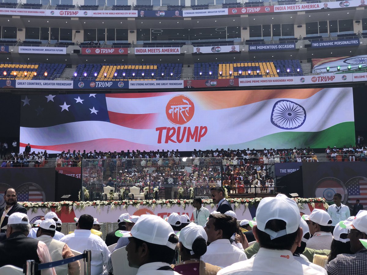 mithunkhandwala's tweet photo. #NamasteyTrump What a Historic Event! Thank you @USAndMumbai @USAndIndia for inviting us! https://t.co/h3yzULZcB3