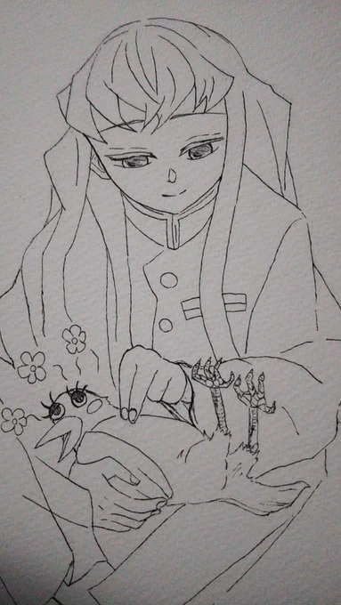 線画出来た!
今から黒くします!
#線画 
