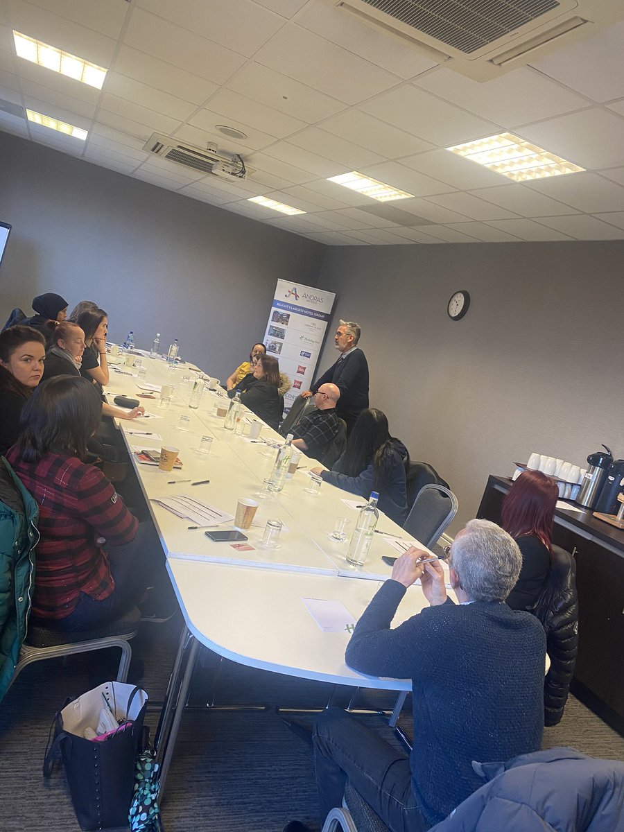 Workforceonline's tweet photo. Delighted to launch @belfastcc Housekeeping Academy at @HolidayInn Over next two weeks participants will take part in bespoke Housekeeping Training facilitated by Ian @OzoGroup_MT as well as undertaking work experience &amp; applying for roles within @TitanicHotelBel &amp; @AndrasHouse https://t.co/uShHY0ZwIr