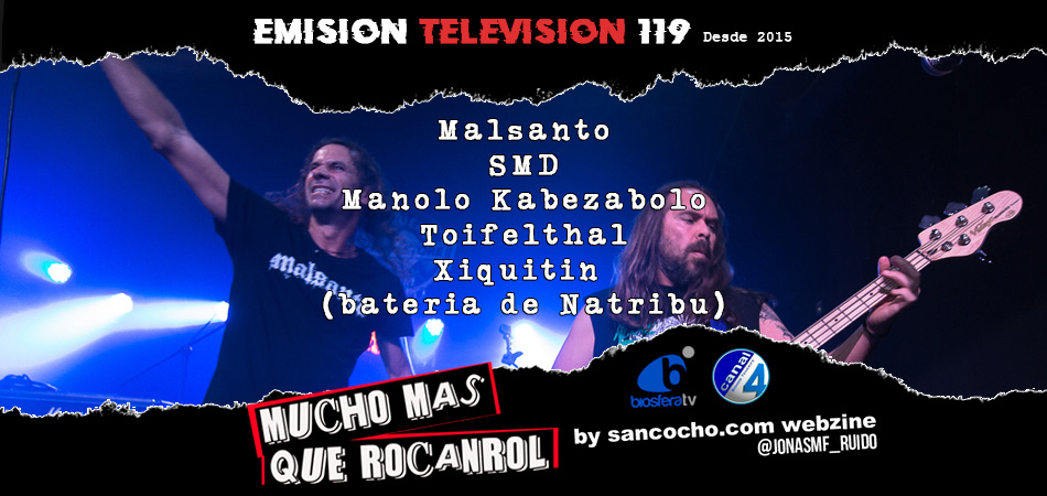 Mucho mas que RocanRol TV Emisión 119 [bit.ly/2wIdLNW] [<a href="/NATRIBUoficial/">NATRIBU oficial</a> 
<a href="/MKB_Ofizial/">Manolo Kabezabolo</a> #toifelthal <a href="/sdmpeal/">SDM Rock Peal</a> <a href="/JonasMF_Ruido/">Jonas MF</a>]