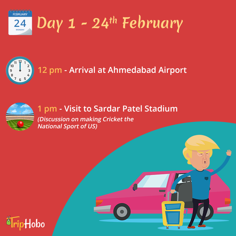 TripHobo's tweet photo. Dear Mr. Trump,

Here is an itinerary especially curated by TripHobo with the help of our Free DIY Itinerary Planner.
Wishing you lots of Travel &amp; Love. 🥰

Yours,
TripHobo

#TrumpVisitIndia https://t.co/ixHZkwvQer