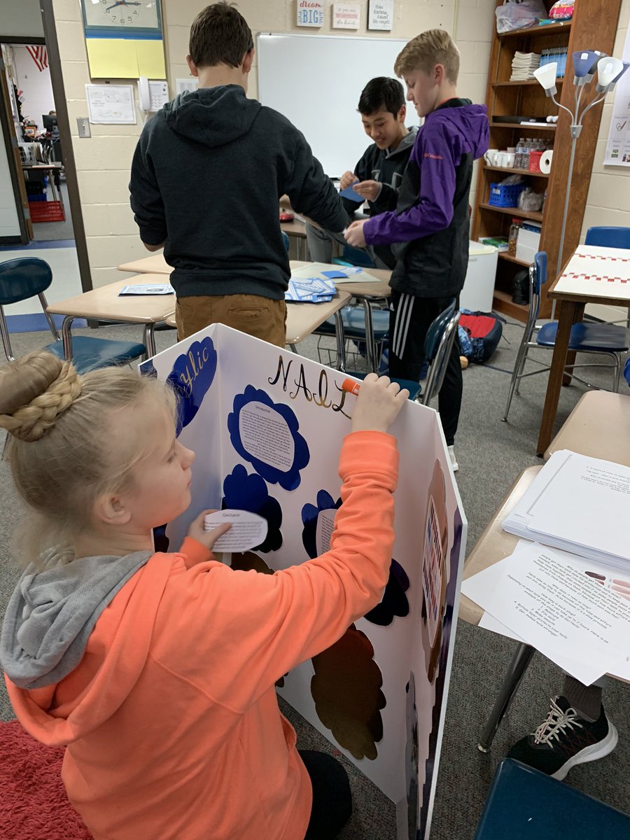 MrsWaycaster's tweet photo. Math Fair, NHD Project, writing in math support—it’s a busy Monday morning in the AIG room @TheRugbyRaider @MrsFutchMath https://t.co/3nGAwU6PBq