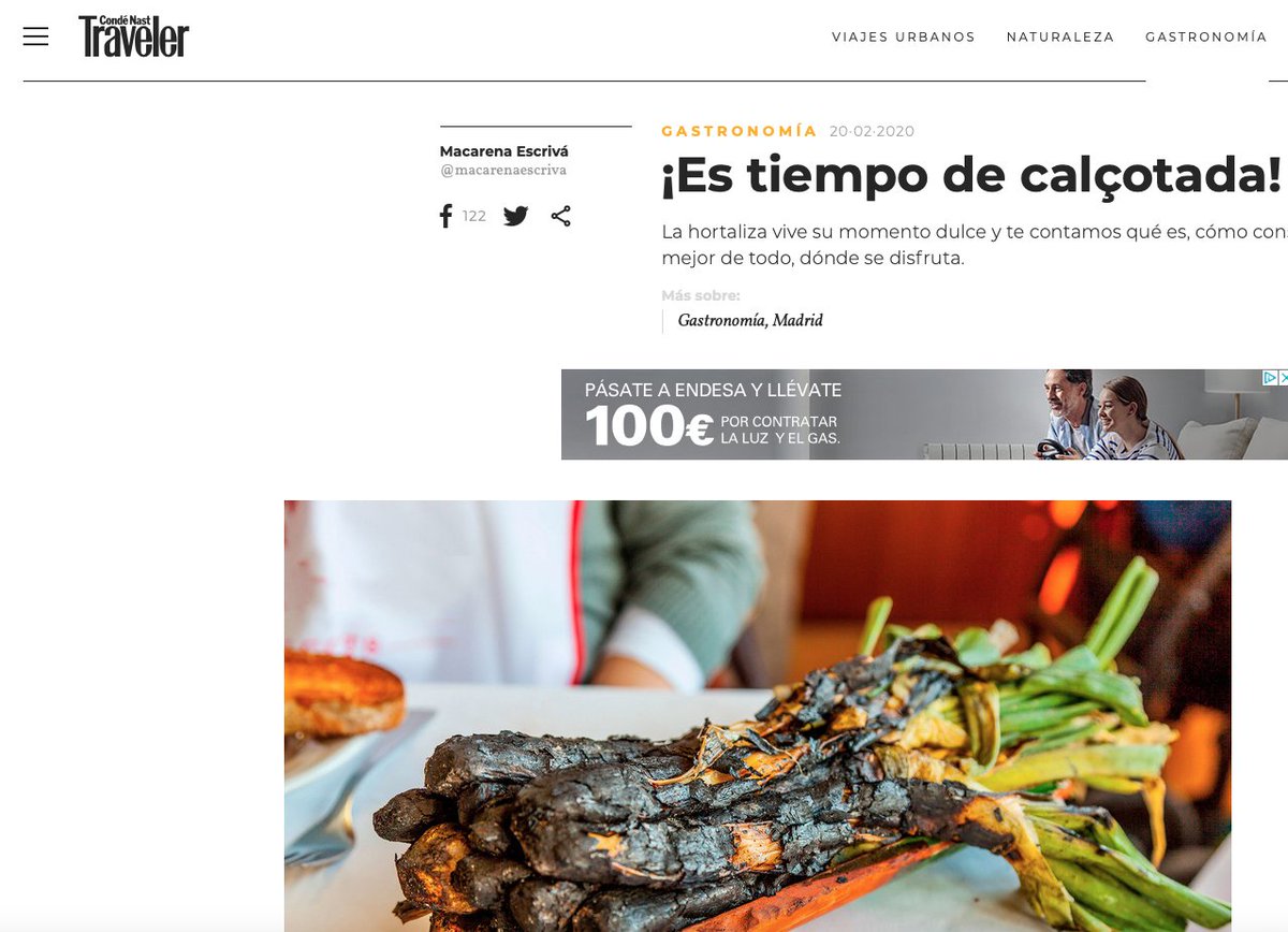 📰 La revista <a href="/cntraveller/">Condé Nast Traveller</a> ha inclòs #CalGanxo al seu reportatge de #calçotades com un dels restaurants on menjar "els millors calçots".

🔎 bit.ly/CondeCalçotades

#Valls #Masmolets #calçotadaautèntica #slowfood