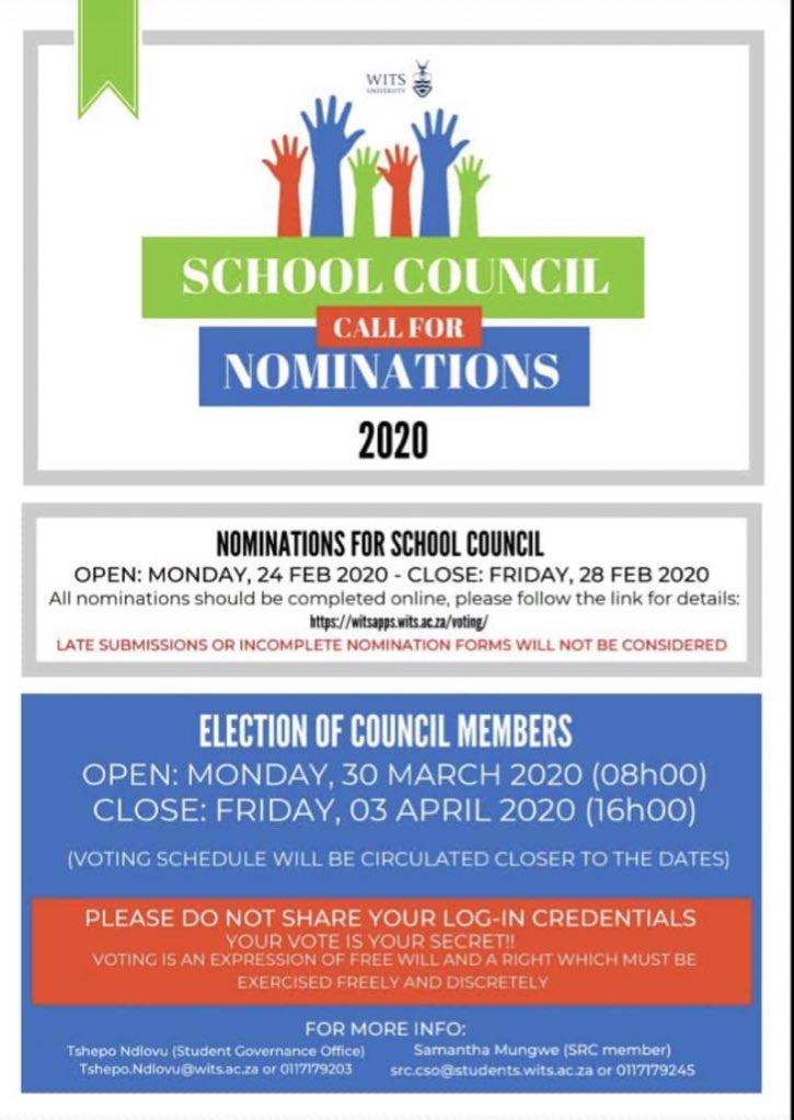 SEBS_Council's tweet photo. Please note that nomination for school council are open💃🏽 https://t.co/wqmwqkzIMN