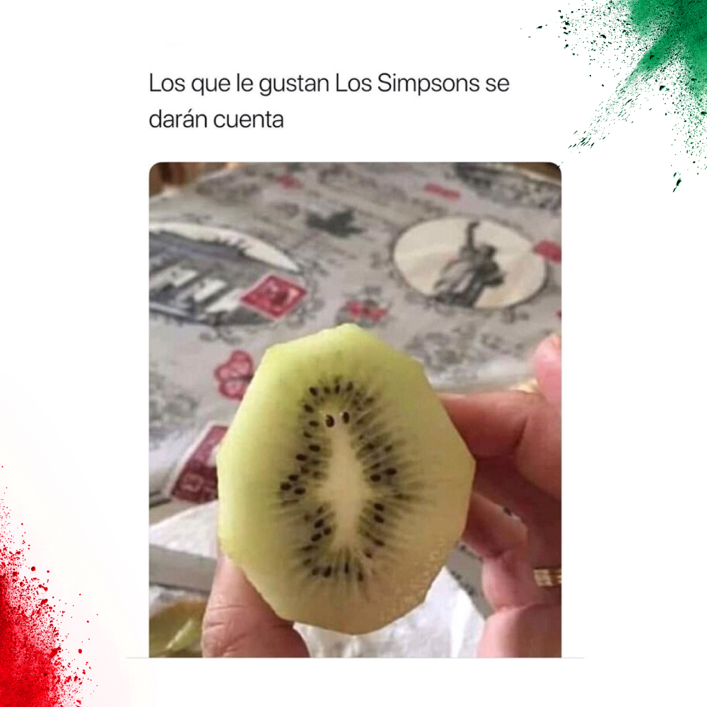 polvoholi's tweet photo. Adivina, adivinanza... ¿Qué personaje de los Simpson aparece en el kiwi? 🥝 😂😂 #Holimemes https://t.co/KaFYoQqwCO