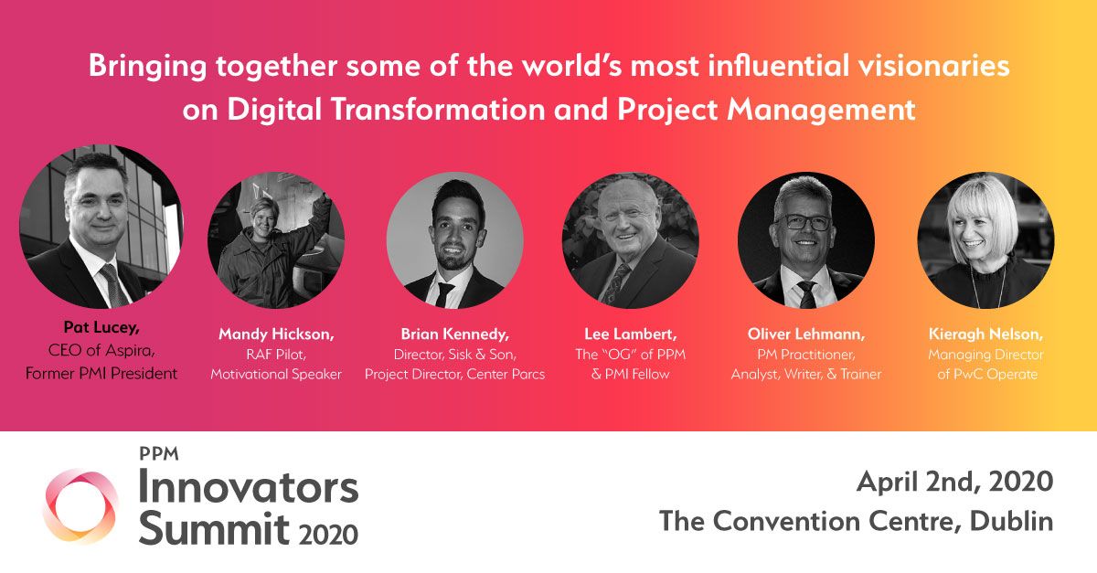 PPMInnovators's tweet photo. We are delighted to have Pat Lucey , CEO of @AspiraHQ, on board to present at the @PPMInnovators on April 2nd. Get your Early Bird Ticket today for only €89 https://t.co/Pyit8k2svx https://t.co/WG9YiZw7Og